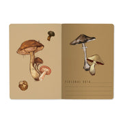 Small Mushrooms on White Notebook