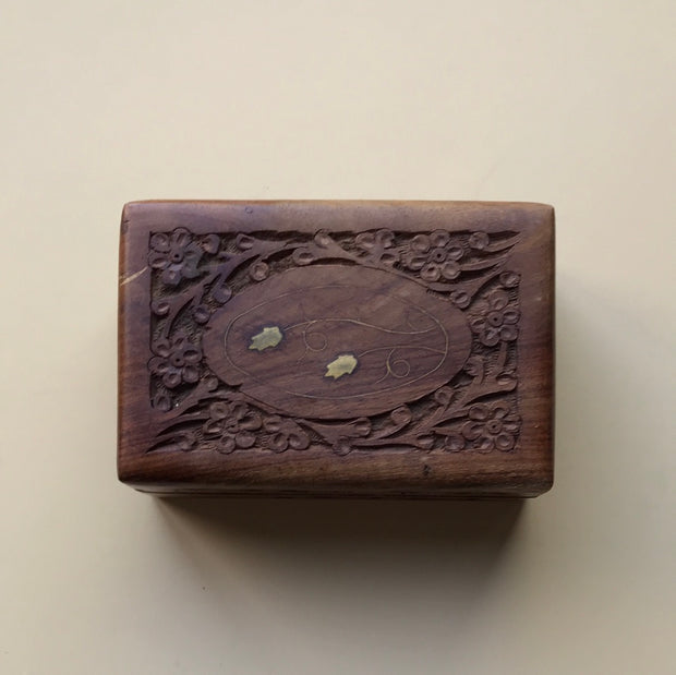 Carved Wooden Deck Box