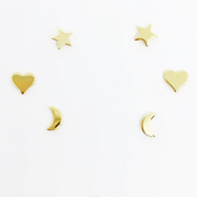 Tiny 18k Gold Filled Love and Magic Studs