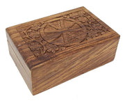 Wheel of the Year Wooden Carved Box