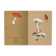 Small Mushrooms on White Notebook