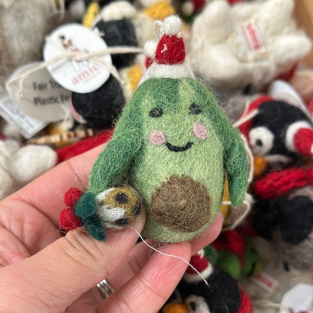 Felted Animal Ornament Pair