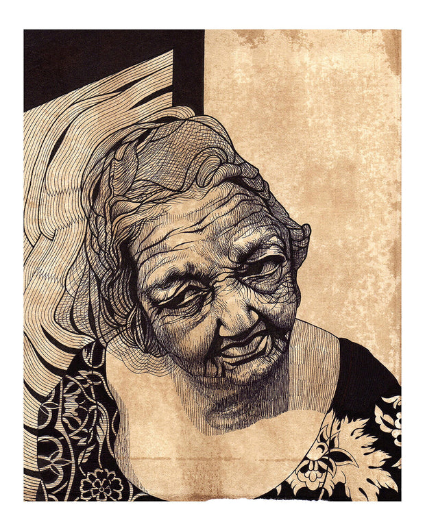 Wise Elders Series 2 - MAGNOLIA Art Print by Renée Staeck