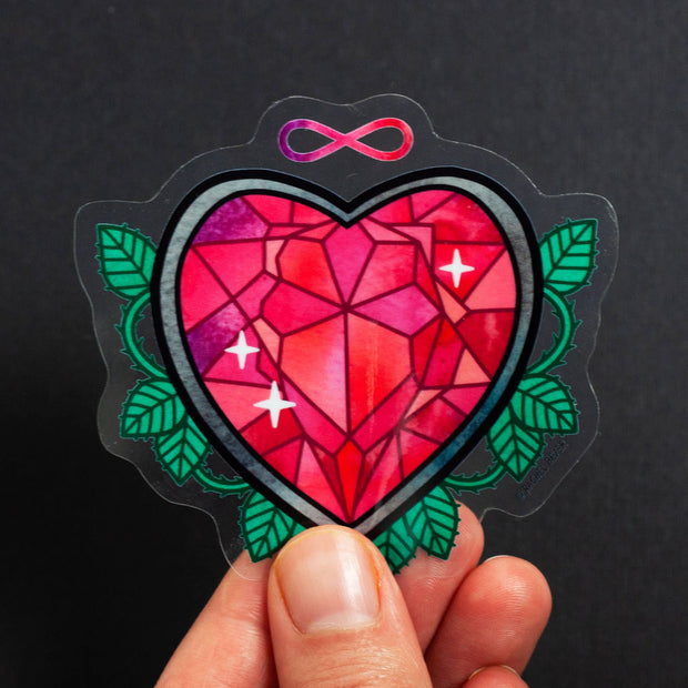 Gemstone Heart Sticker