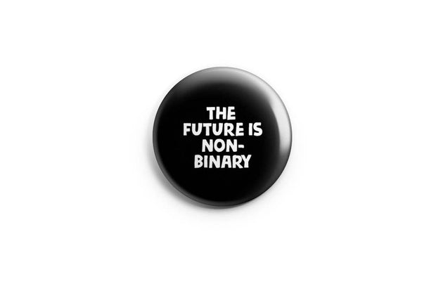 The Future is Non-Binary pinback button / badge