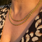 18k Gold-Fill Rope Chain Necklace