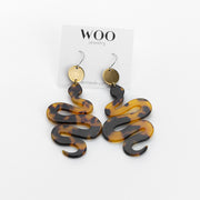 Tortoiseshell Snake Bite Earring - Woo Jewelry