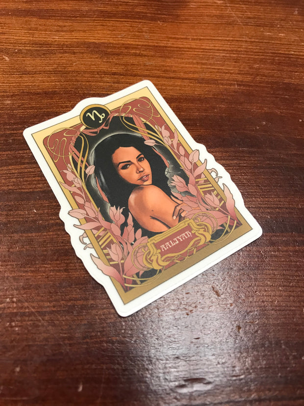 Aaliyah Capricorn Sticker