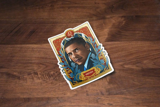 Barak Obama Leo Sticker